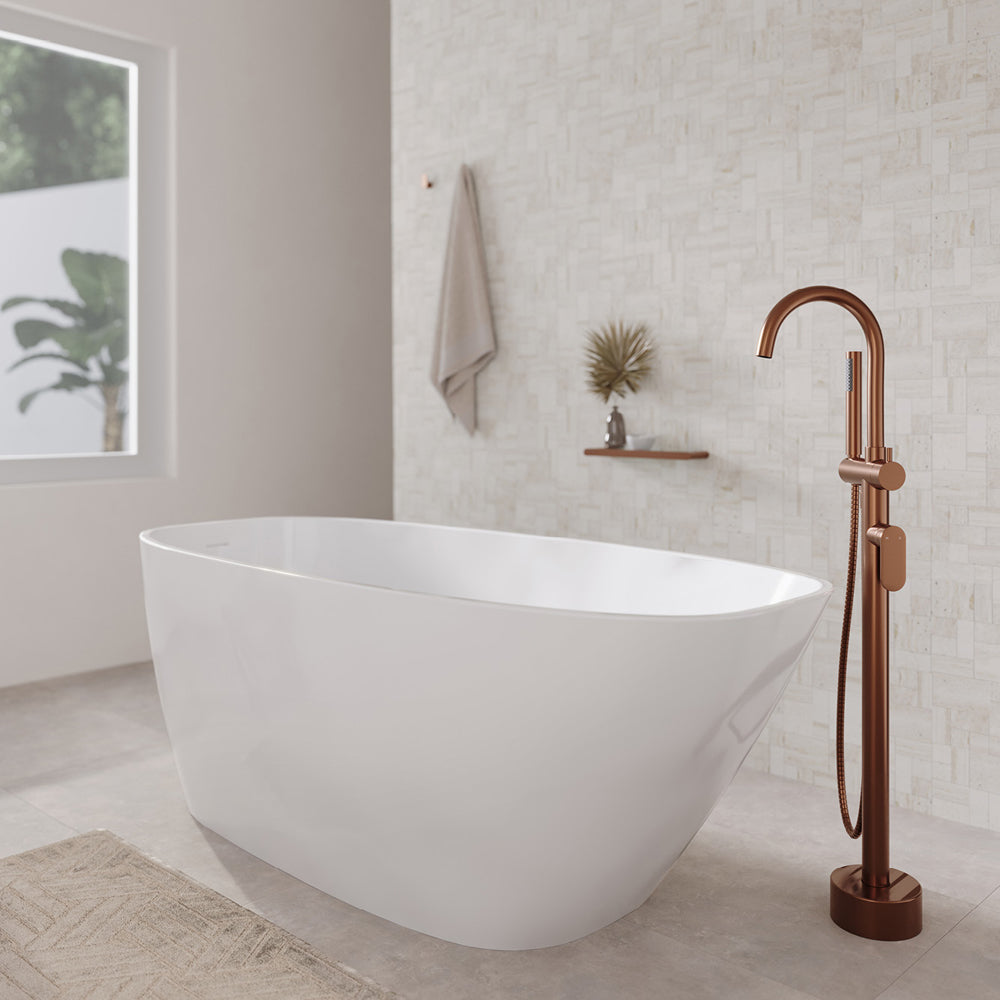 Athenia Freestanding Acrylic Bath with Overflow, 1700mm