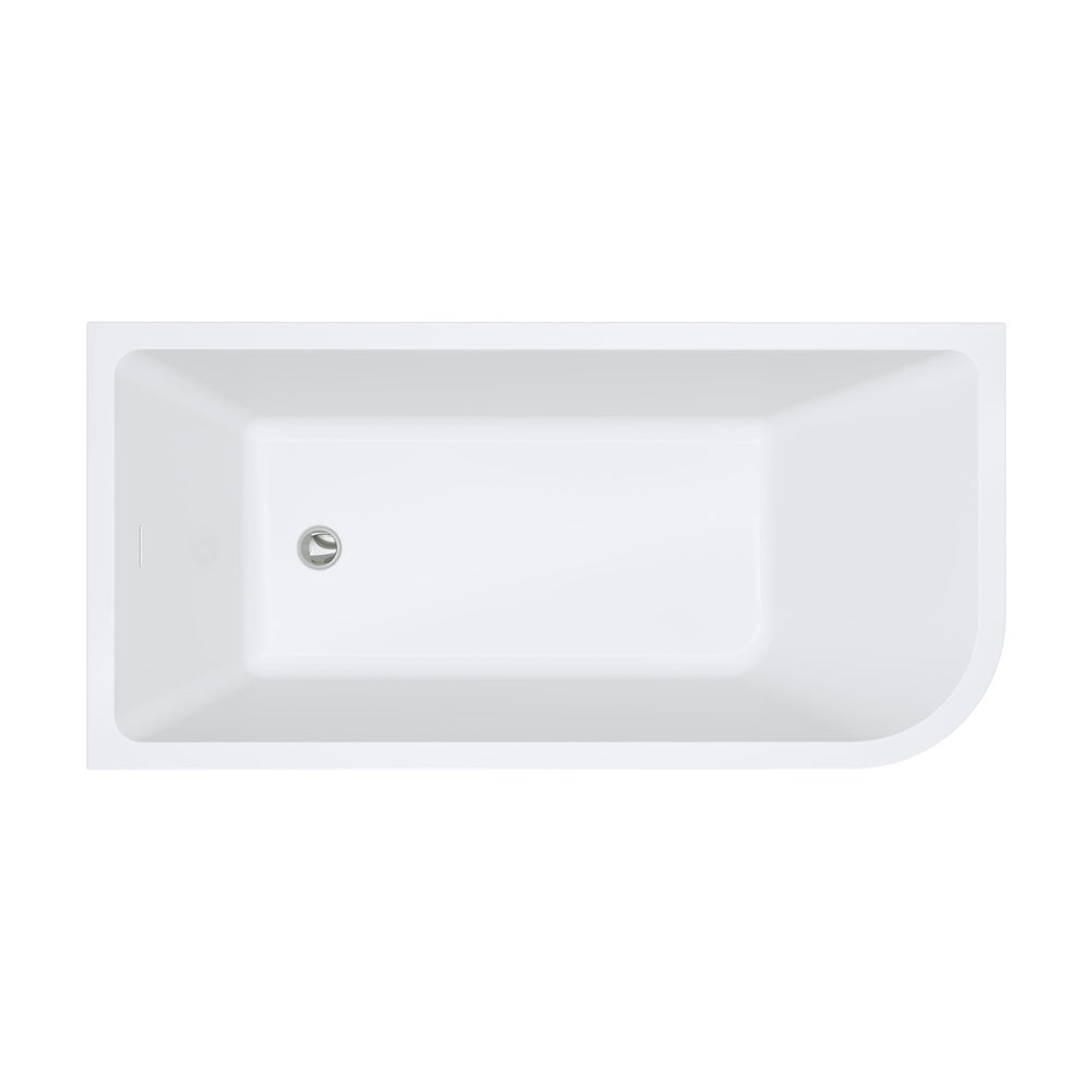 Hustle Right-Hand Multi-Fit Acrylic Bath with Overflow, 1500mm
