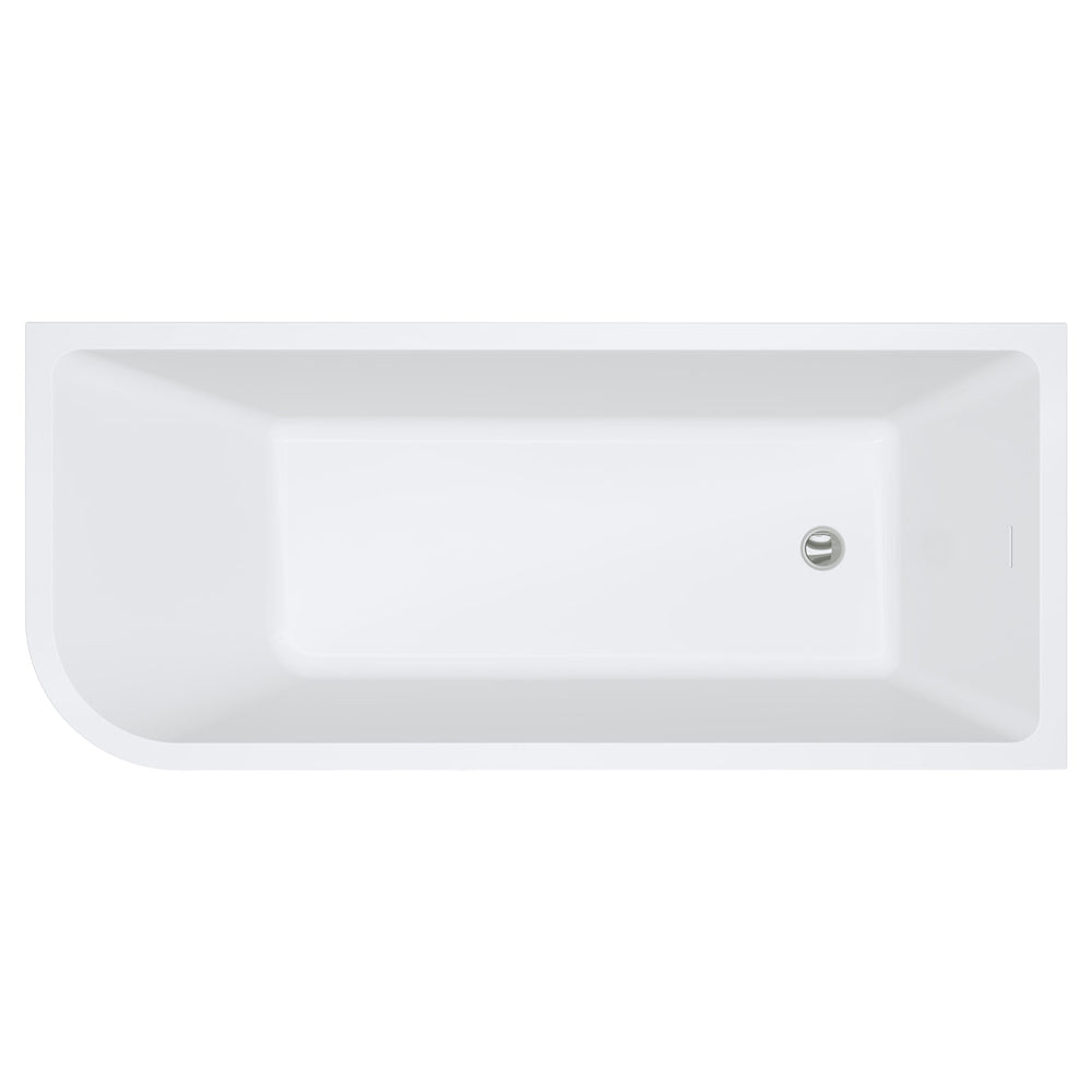 Hustle Left-Hand Multi-Fit Acrylic Bath with Overflow, 1700mm