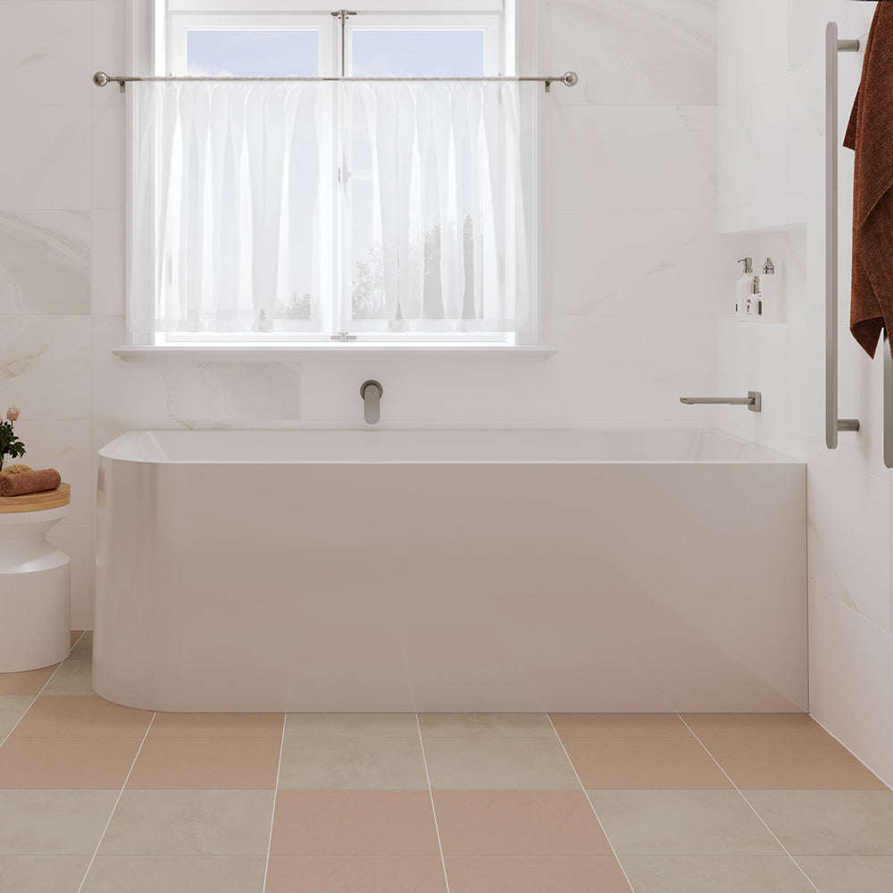Hustle Left-Hand Multi-Fit Acrylic Bath with Overflow, 1700mm