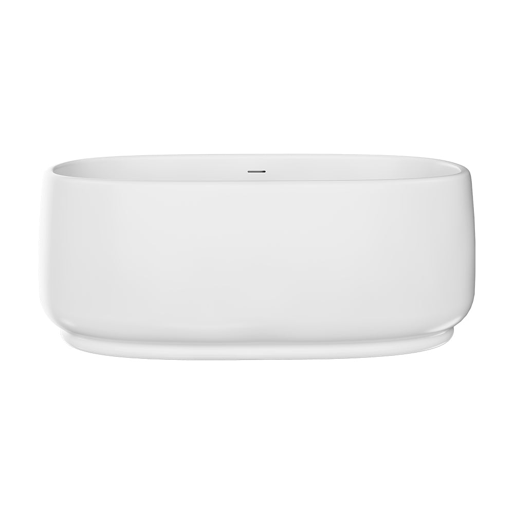 Eden Freestanding Acrylic Bath, 1500mm, Gloss White with overflow