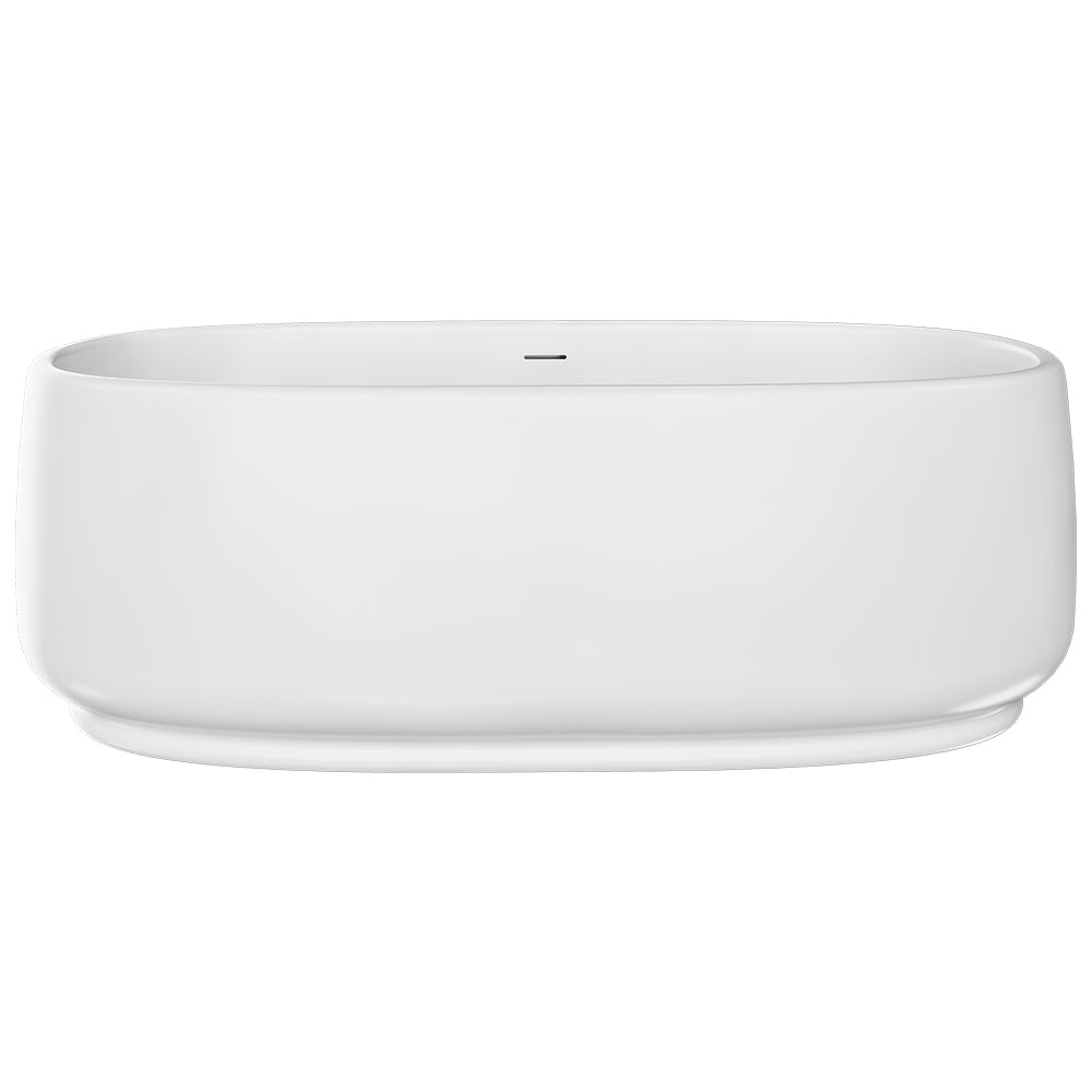 Eden Freestanding Acrylic Bath, 1750mm, Gloss White with overflow