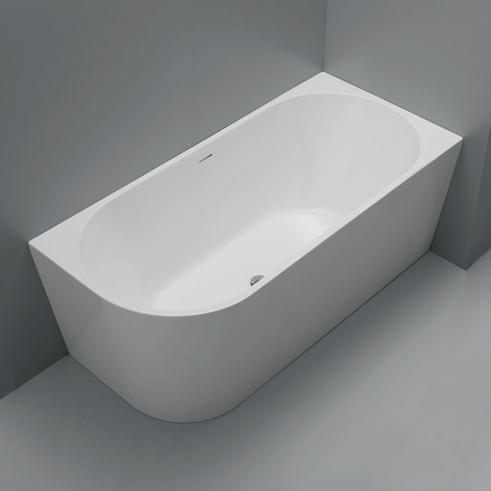 Isabella Left-Hand Acrylic Corner Bath with Overflow, Matte White, 1500mm