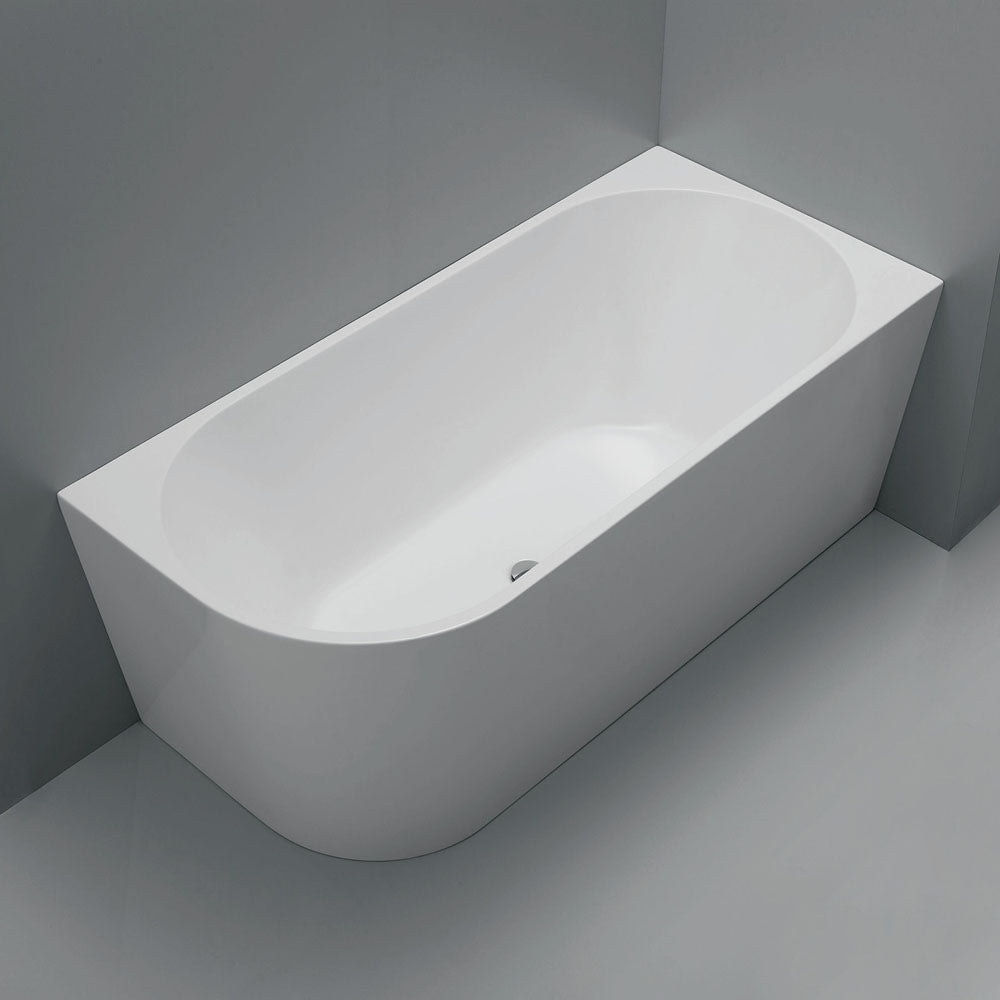 Isabella Left-Hand Acrylic Corner Bath, Matte White, 1500mm