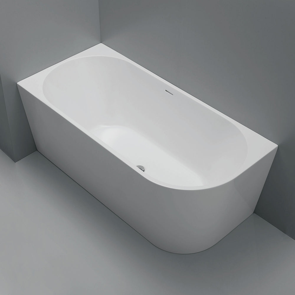 Isabella Right-Hand Acrylic Corner Bath with Overflow, Matte White, 1500mm