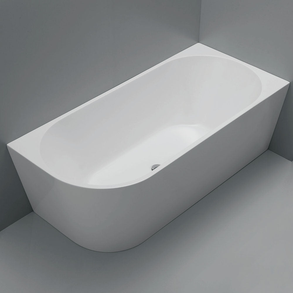 Isabella Left-Hand Acrylic Corner Bath, Matte White, 1700mm