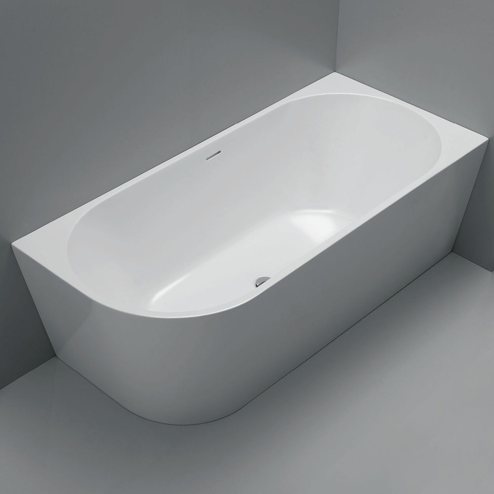 Isabella Left-Hand Acrylic Corner Bath with Overflow, Gloss White, 1700mm