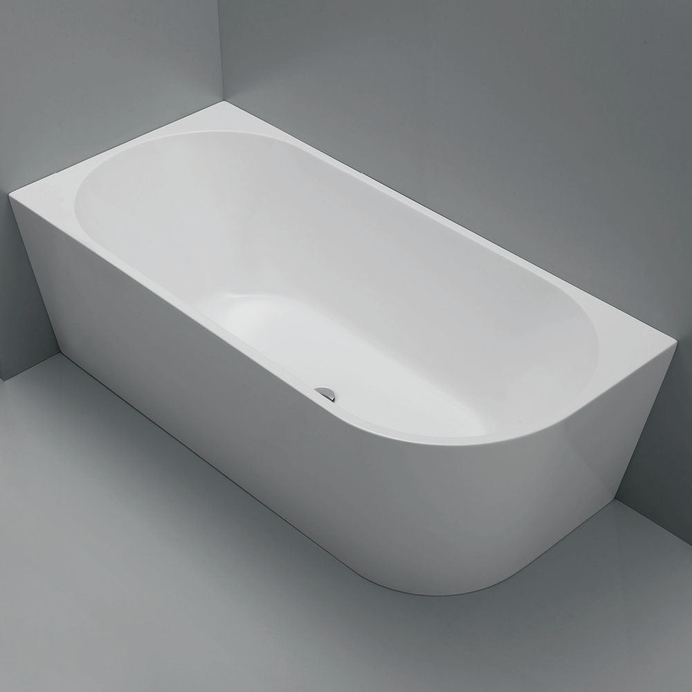 Isabella Right-Hand Acrylic Corner Bath, Matte White, 1700mm