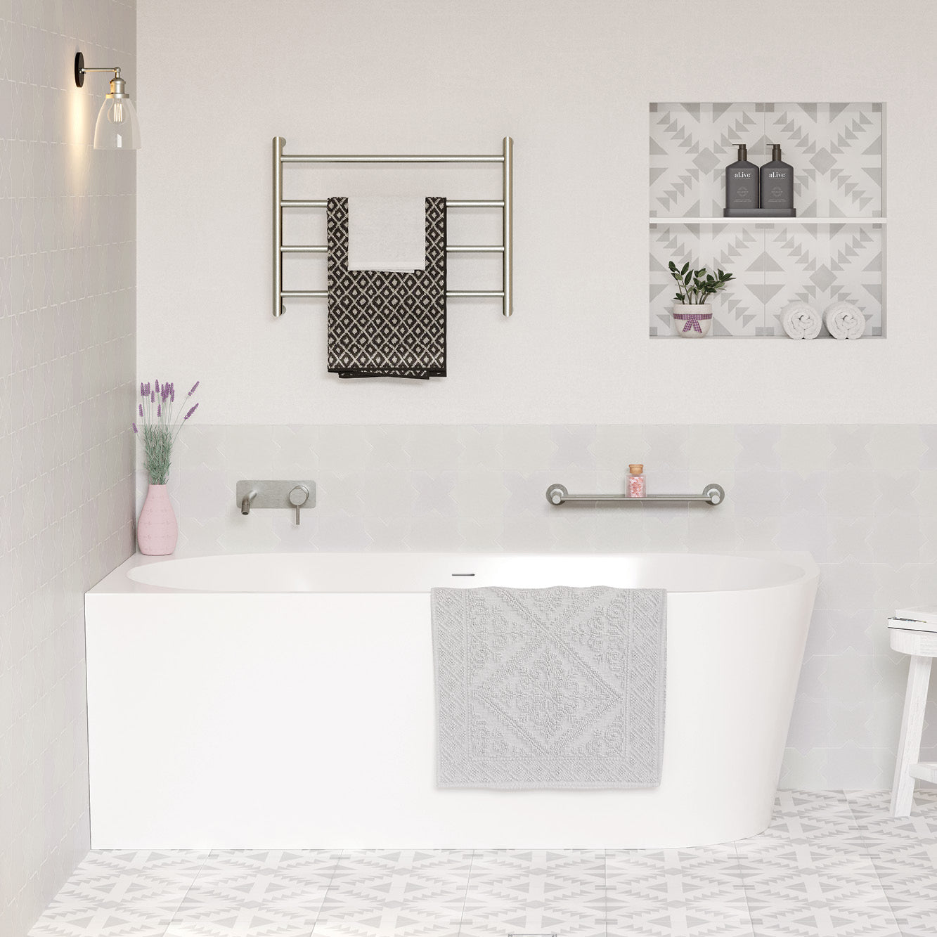 Isabella Right-Hand Acrylic Corner Bath with Overflow, Gloss White, 1700mm