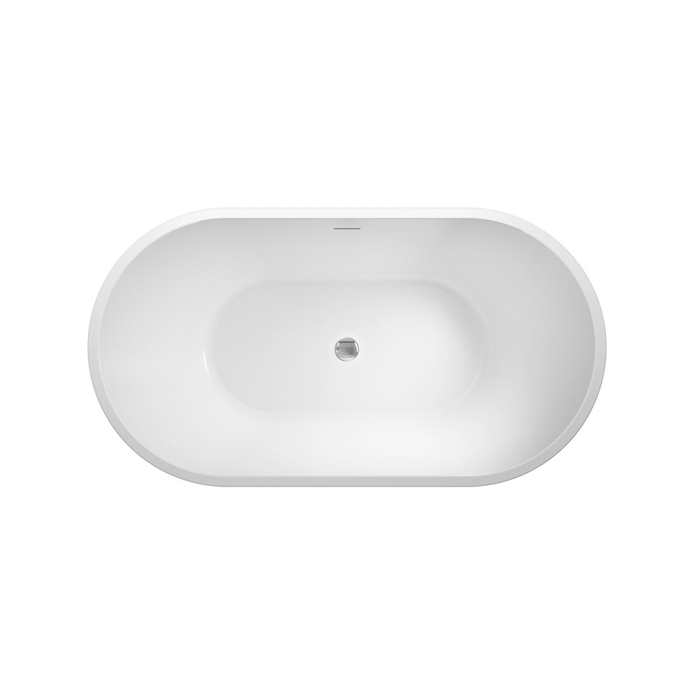 Austin Freestanding Acrylic Bath with Overflow, 1300mm