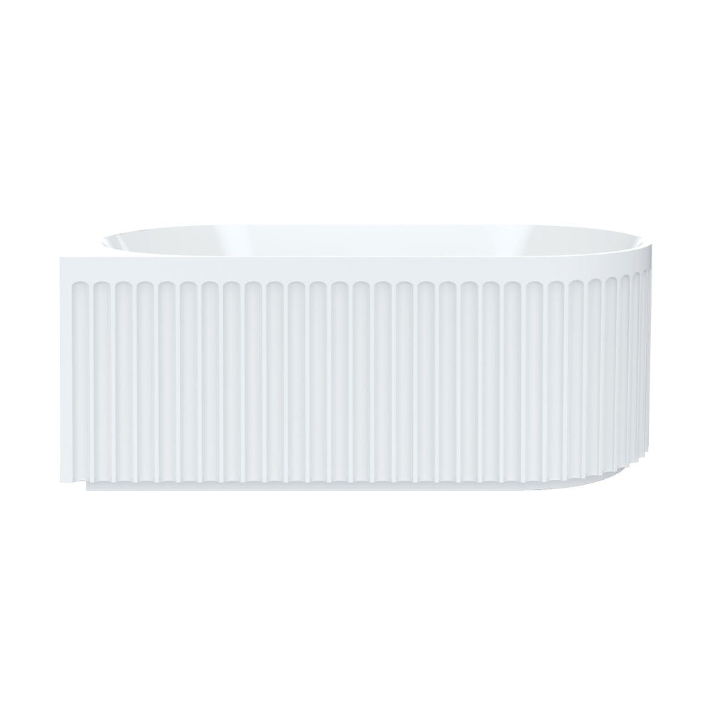 Eleanor Fluted Right-Hand Acrylic Corner Bath, 1500mm