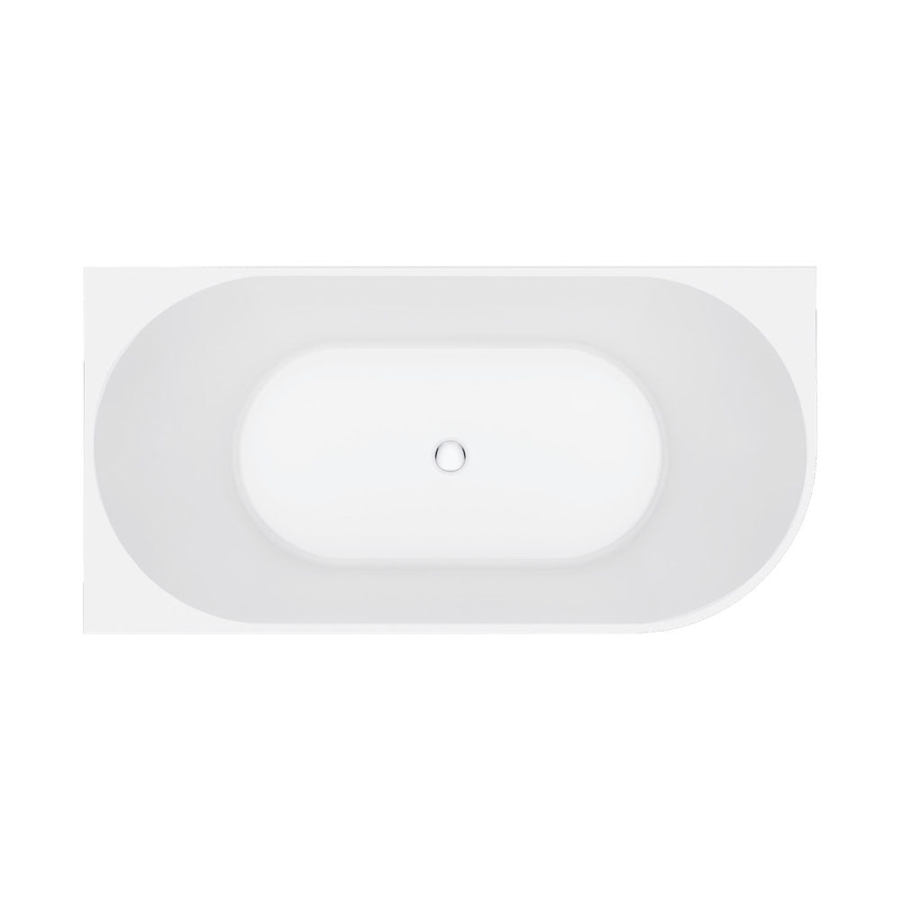 Eleanor Fluted Right-Hand Acrylic Corner Bath, 1500mm