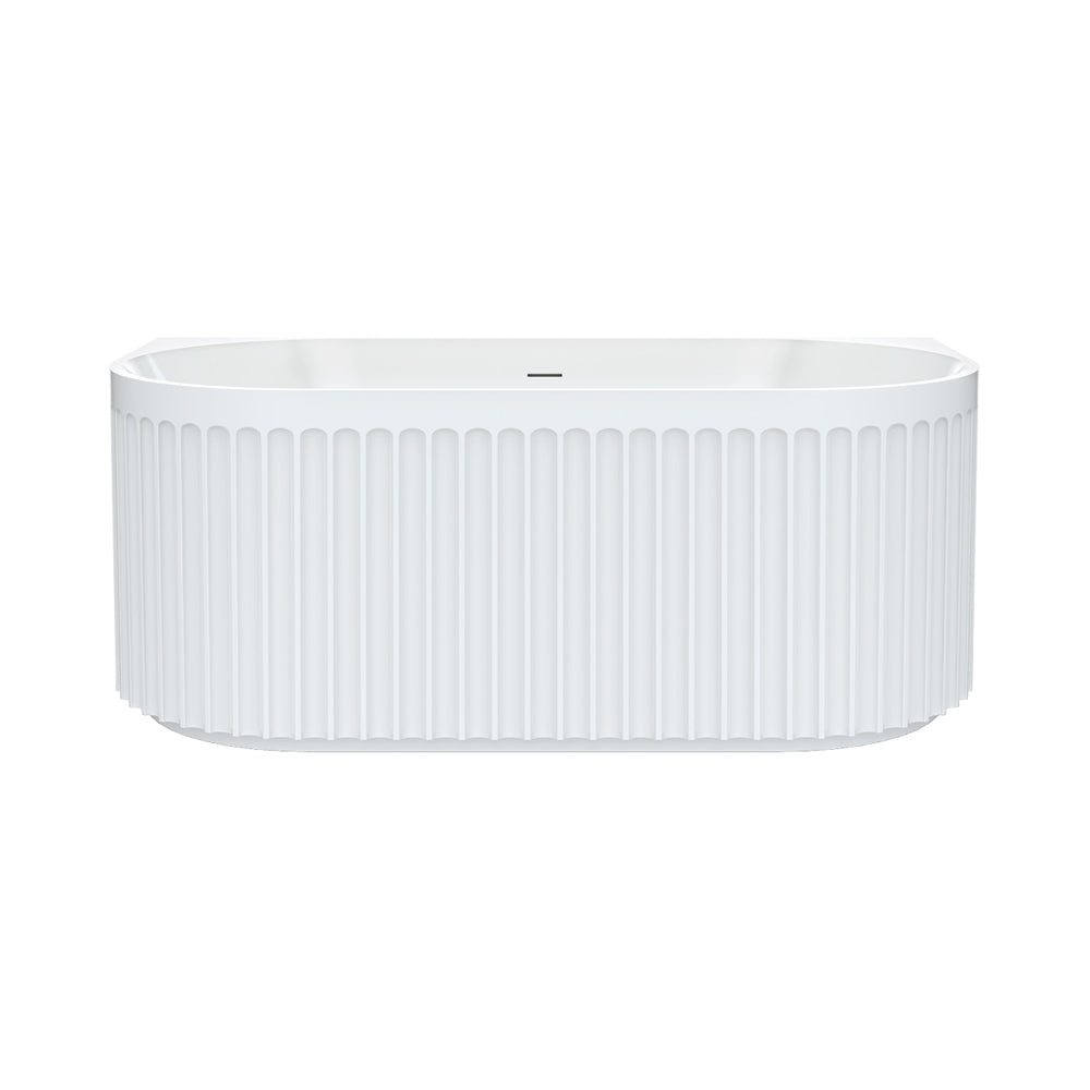 Eleanor Back-To-Wall Acrylic Bath with Overflow, 1500mm