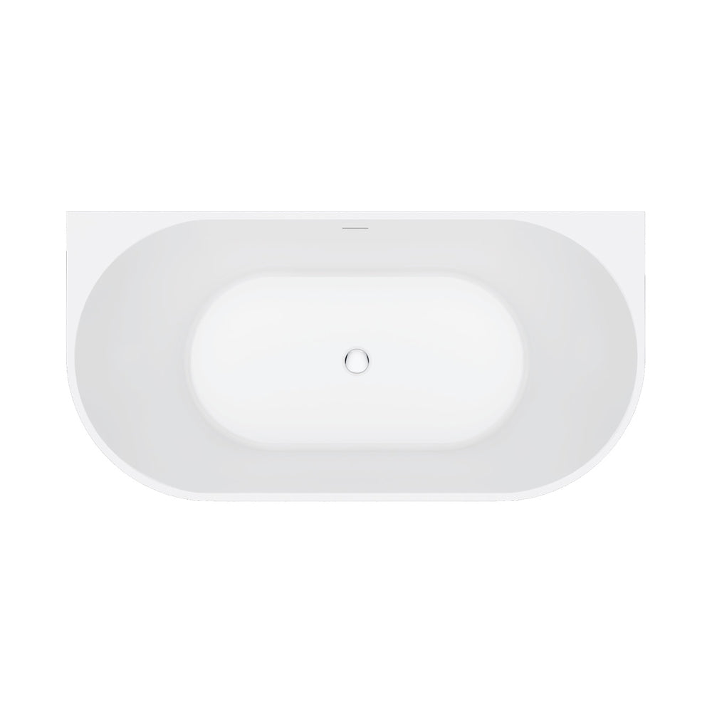 Eleanor Back-To-Wall Acrylic Bath with Overflow, 1500mm