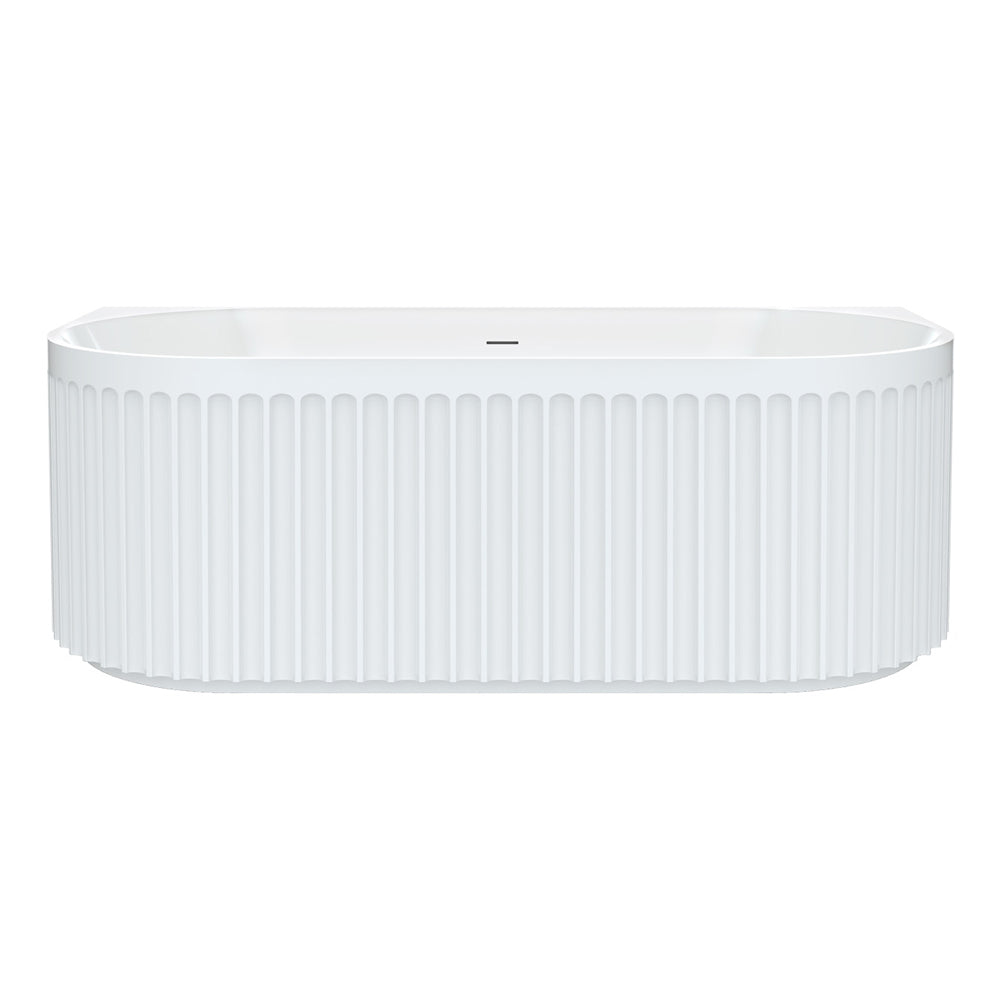Eleanor Back-To-Wall Acrylic Bath with Overflow, 1700mm