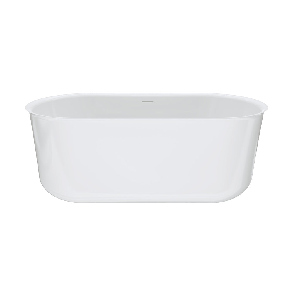 Windsor Freestanding Acrylic Bath with Overflow, 1500mm, Gloss White