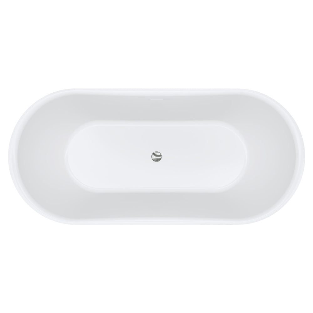 Windsor Freestanding Acrylic Bath with Overflow, 1700mm
