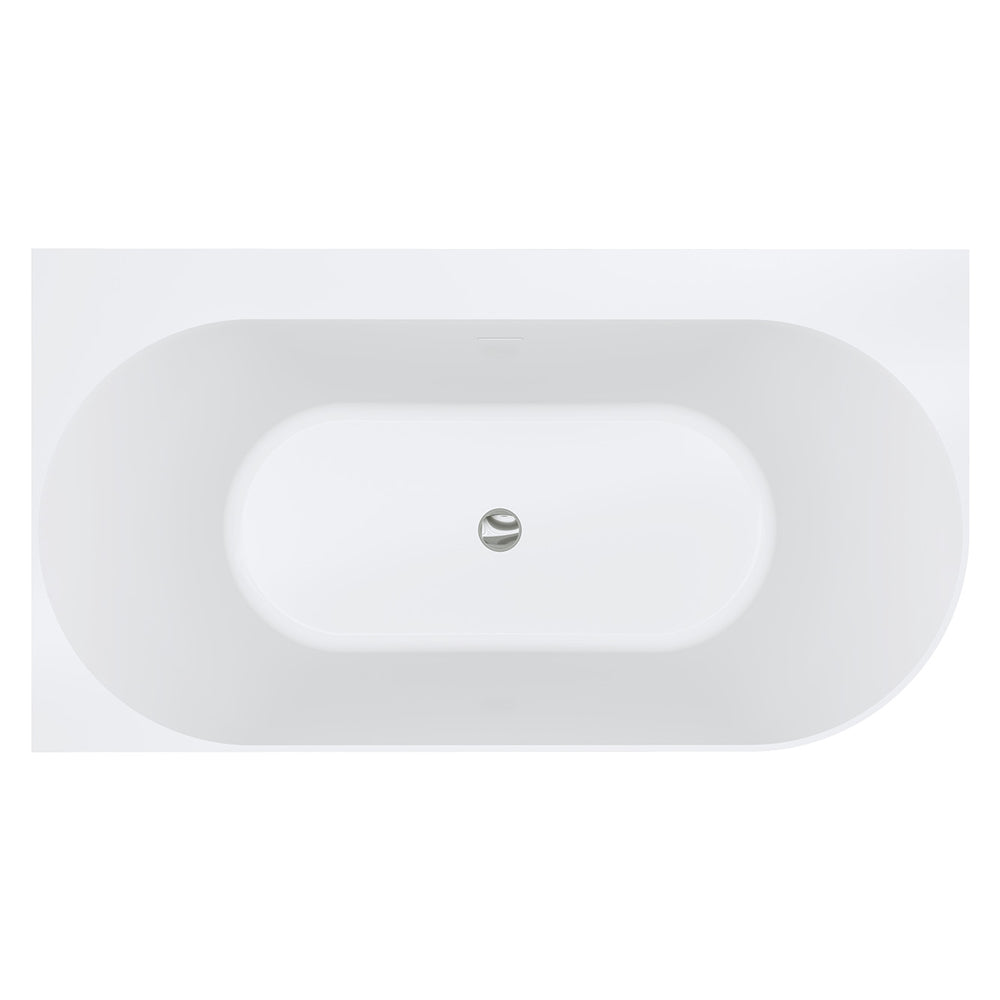 Chloe Right-Hand Acrylic Corner Bath with Overflow, 1400mm