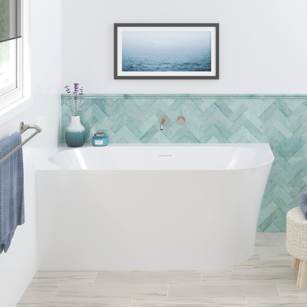 Chloe Right-Hand Acrylic Corner Bath with Overflow, 1400mm