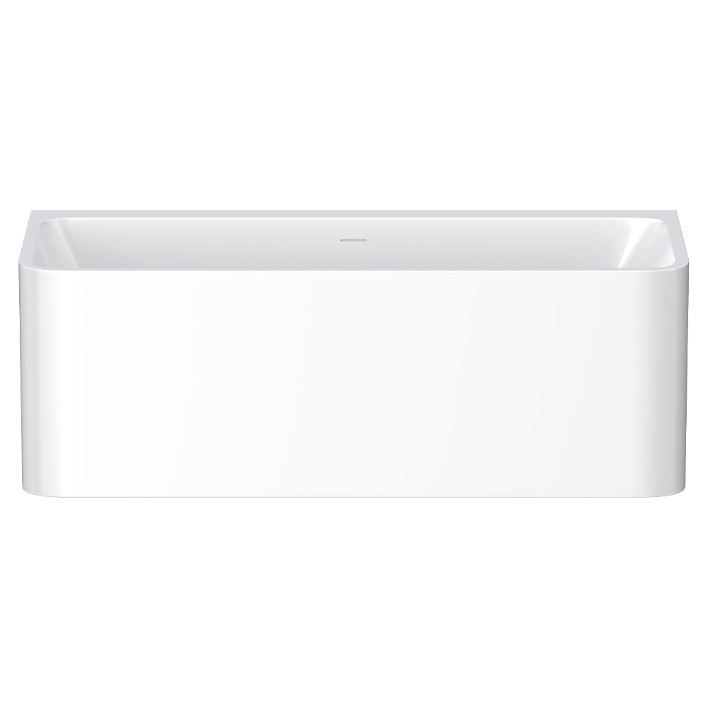 Delta Back-To-Wall Acrylic Bath with Overflow, 1700mm