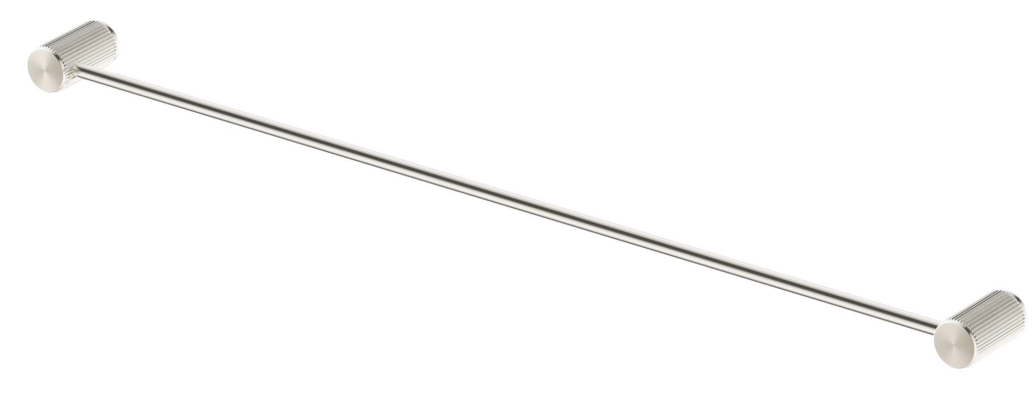Mica Fluted Single Towel Rail - Brushed Nickel