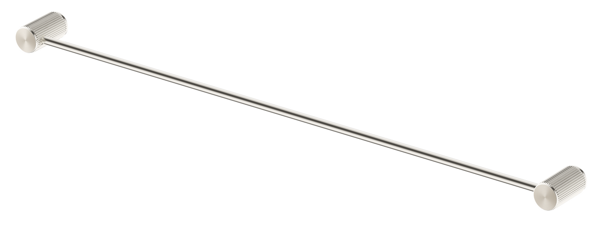 Mica Fluted Single Towel Rail - Brushed Nickel