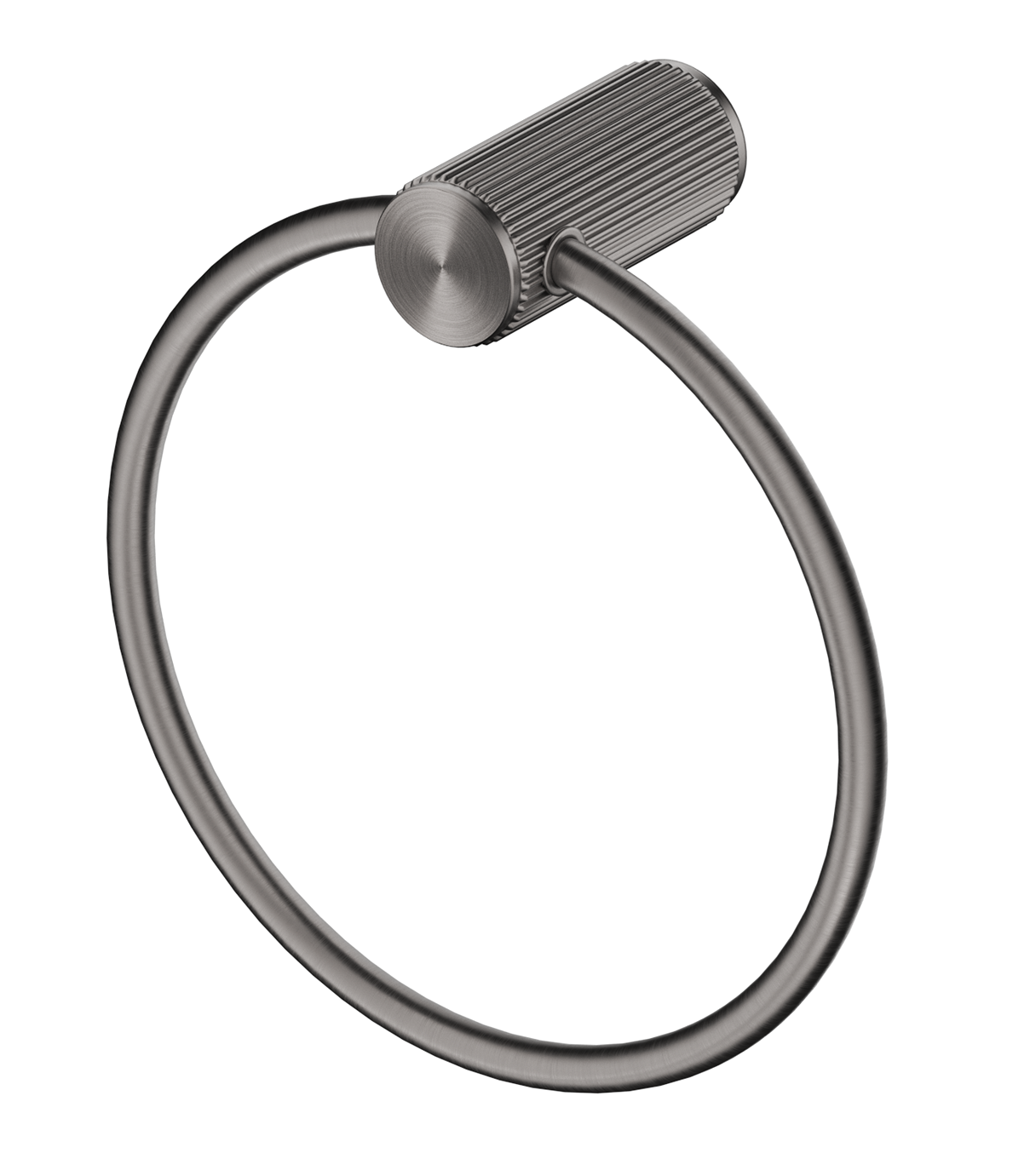 Mica Fluted Towel Ring - Gunmetal