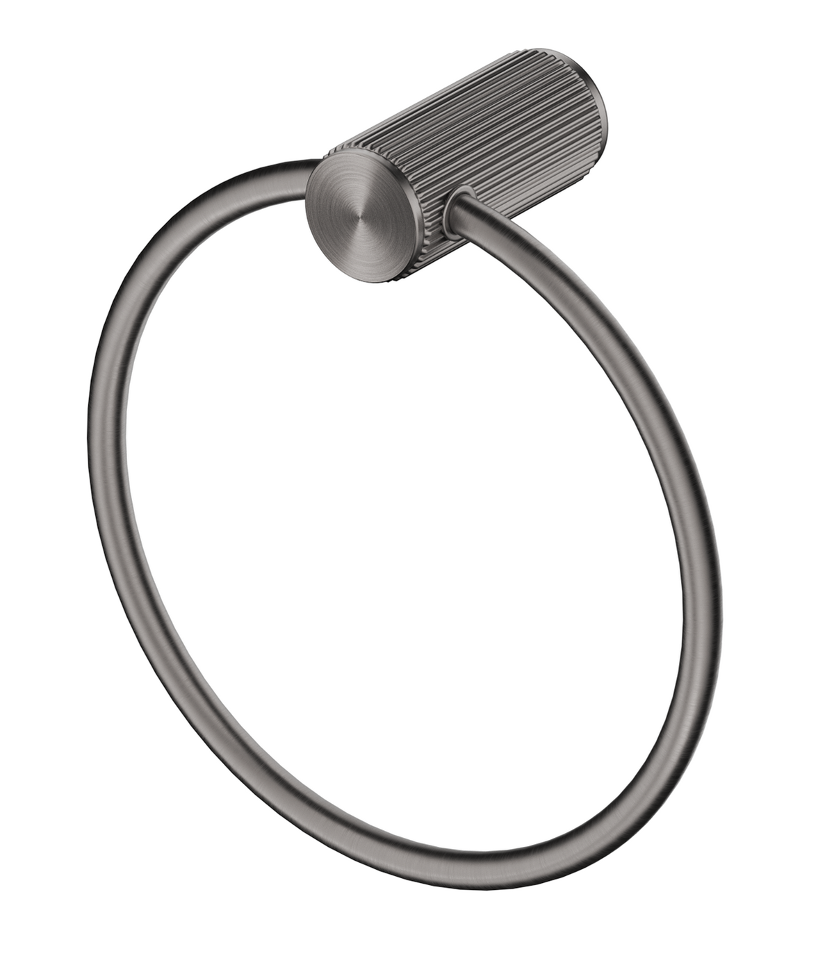 Mica Fluted Towel Ring - Gunmetal