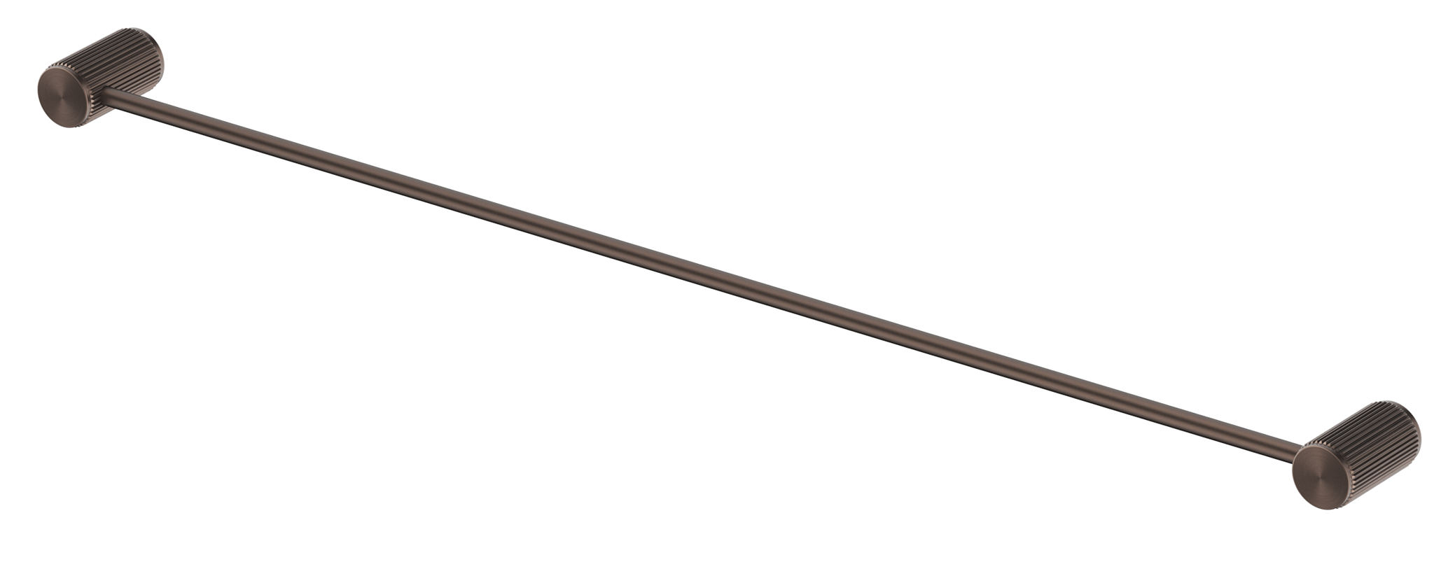 Mica Fluted Single Towel Rail - Dusk Bronze