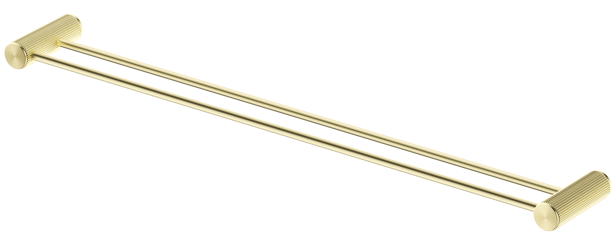 Mica Fluted Double Towel Rail - French Gold