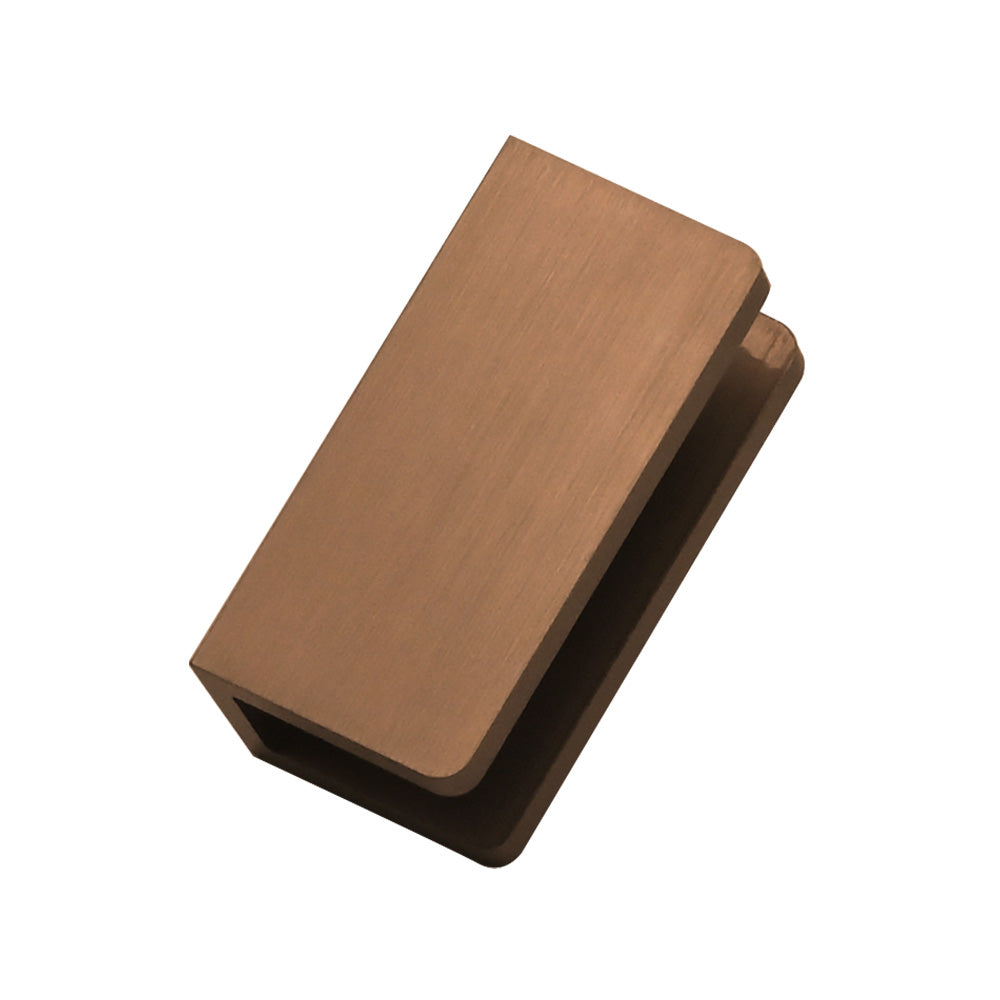 Wall Bracket for Frameless Glass Shower Panel, Brushed Coppper