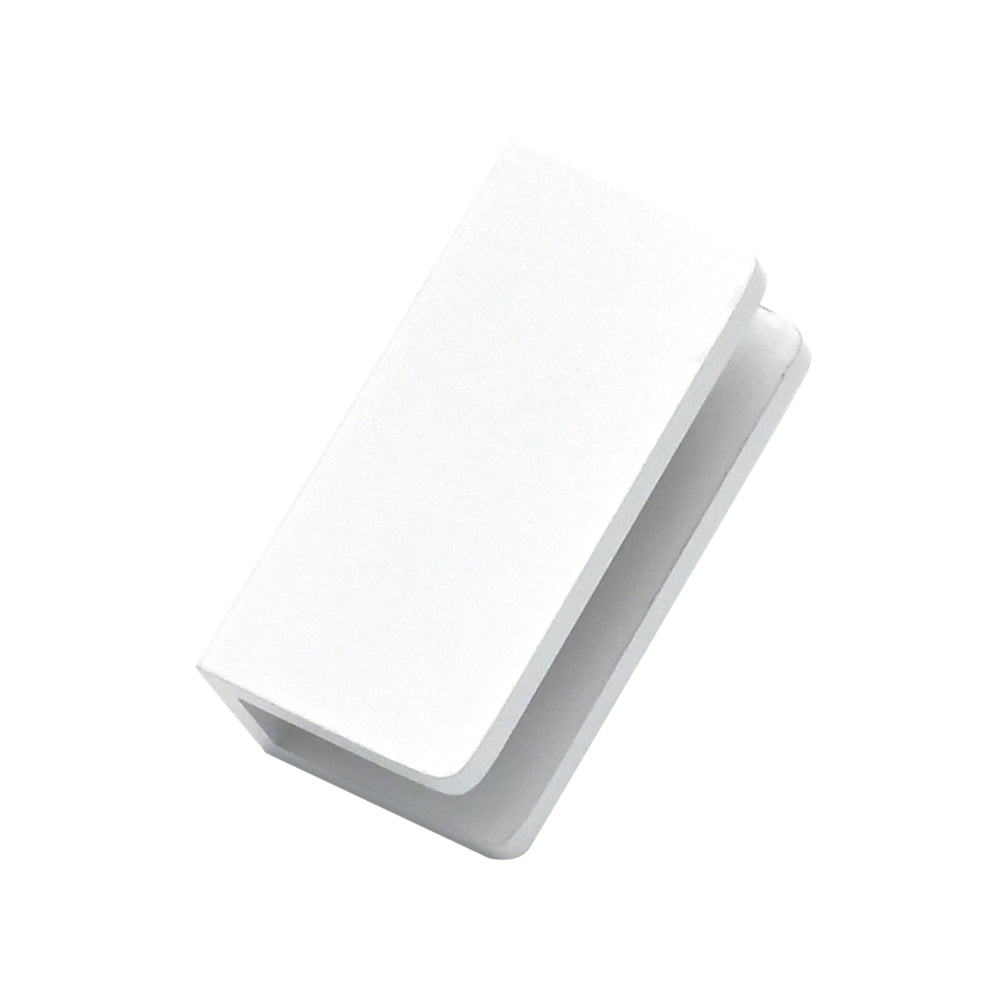 Wall Bracket for Frameless Glass Shower Panel, Matte White