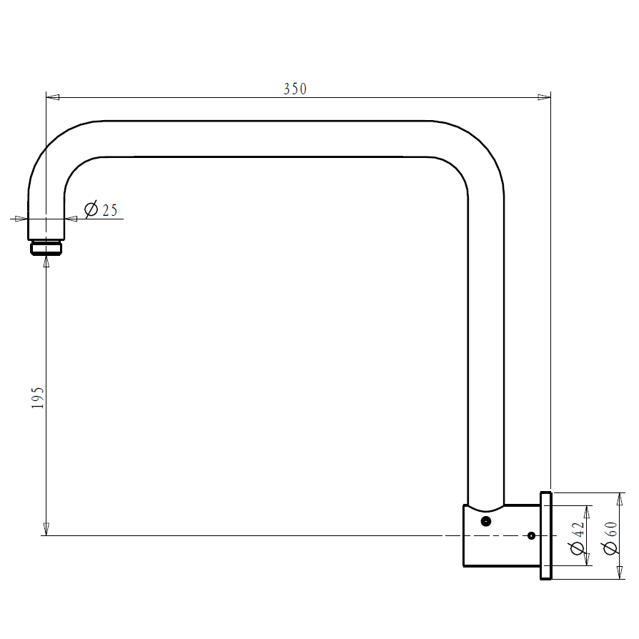 Mica Gooseneck Shower Arm - image 1