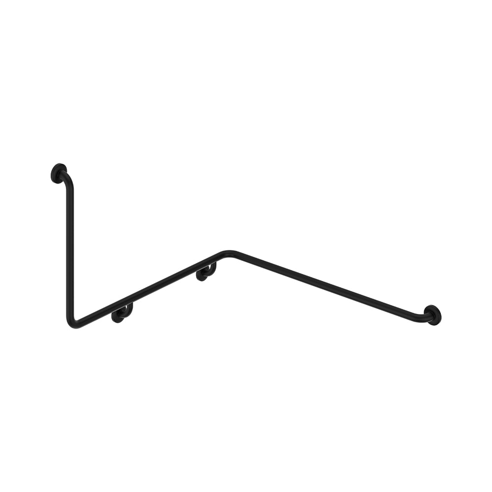 90° Accessible Right-Hand Wrap Around Grab Rail, Matte Black