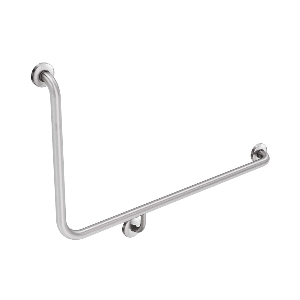 90° Accessible Care Right-Hand Grab Rail, Stainless Steel