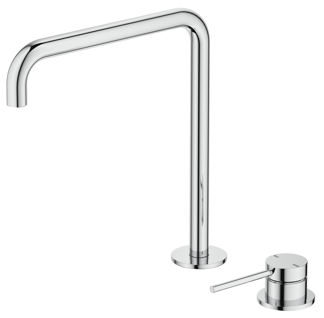 Mica Soft-Square Hob Sink/Basin Mixer Set - Chrome