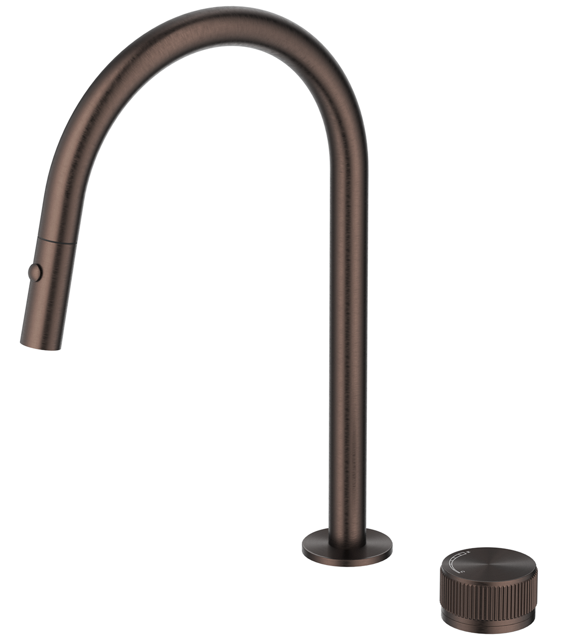 Mica Fluted Pull-Out Hob Mixer Set - Dusk Bronze