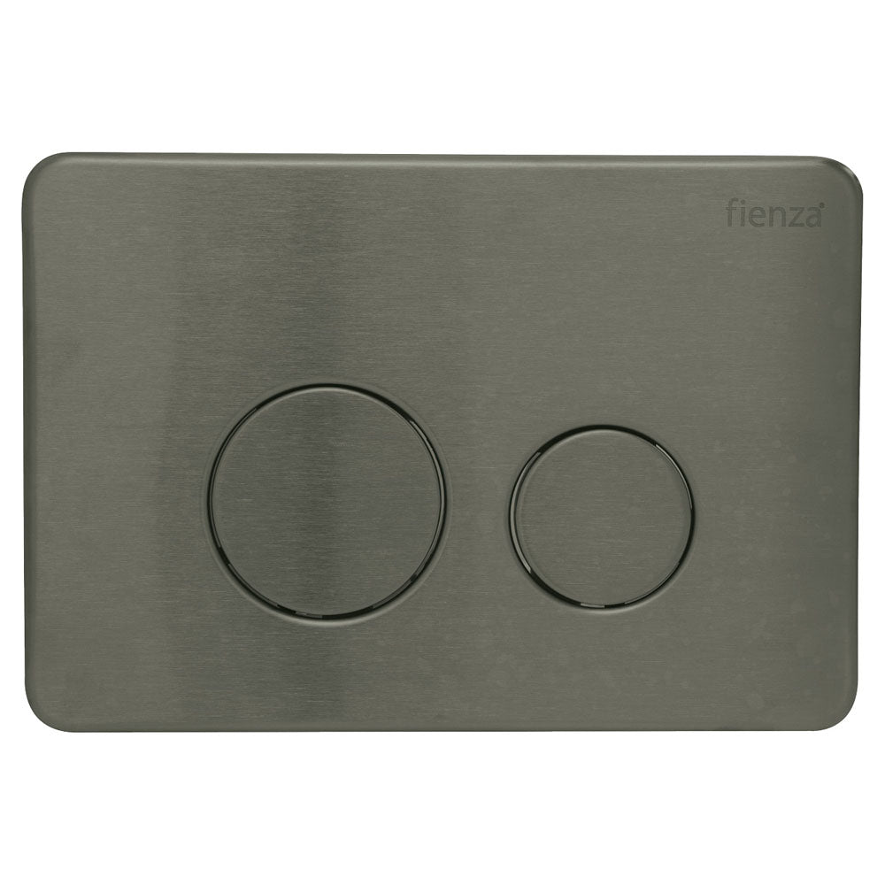 Fienza R&T Round Button Flush Plate, Gun Metal