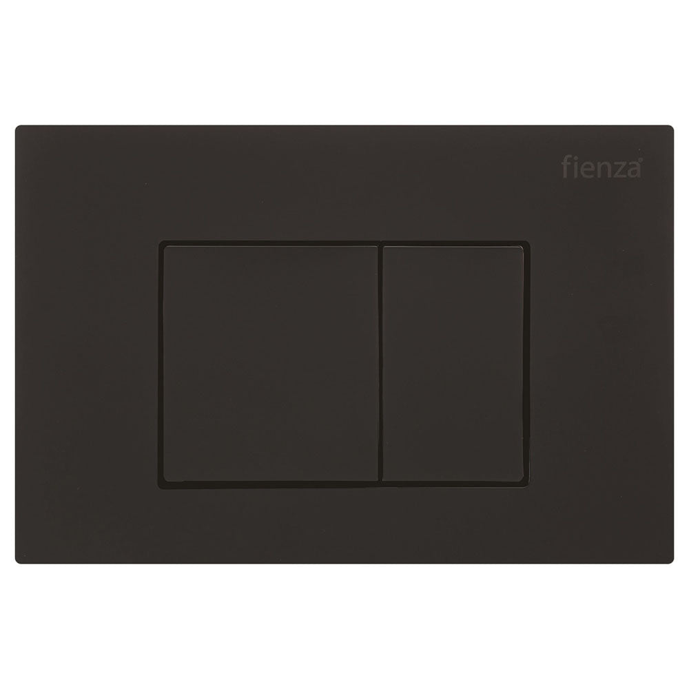 Fienza R&T Rectangular Button Flush Plate, Matte Black