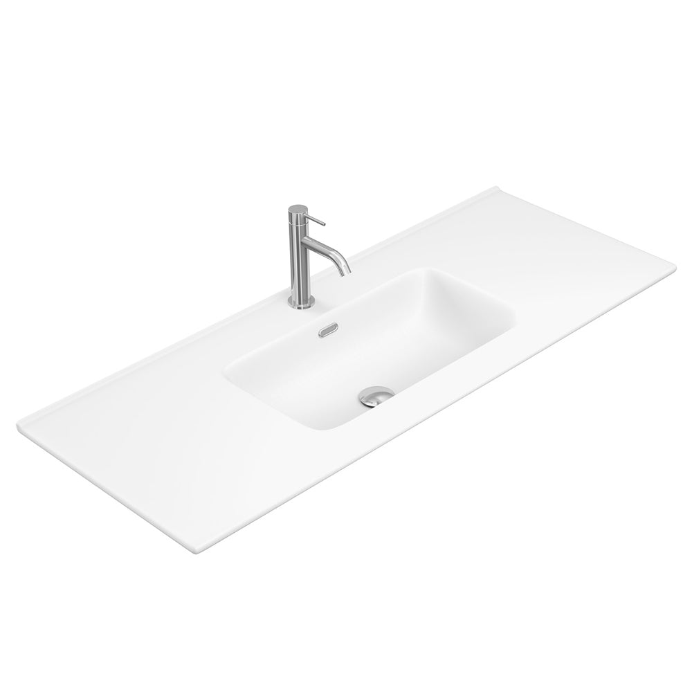 Joli Matte Full Depth Ceramic Basin Top 1200mm 1TH