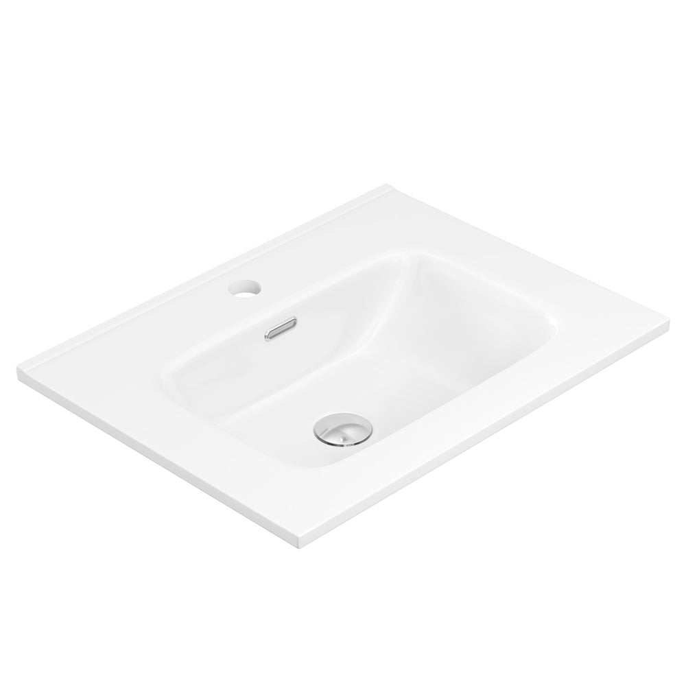 Joli Gloss Full Depth Ceramic Basin Top 600mm 1TH