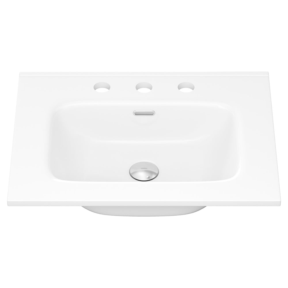 Joli Gloss Full Depth Ceramic Basin Top 600mm 3TH