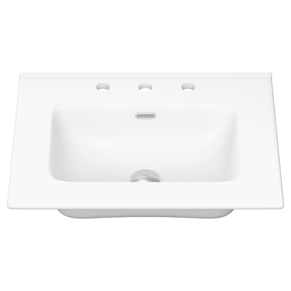 Joli Matte Full Depth Ceramic Basin Top 600mm 3TH