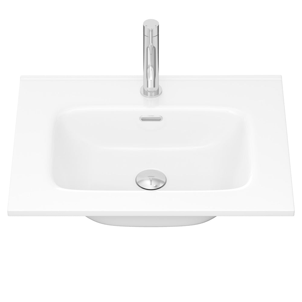 Joli Gloss Full Depth Ceramic Basin Top 600mm 1TH