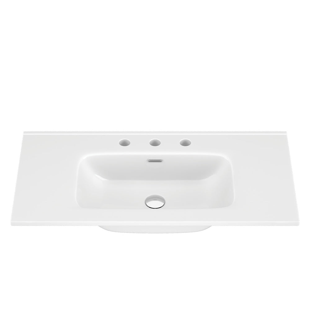 Joli Gloss Full Depth Ceramic Basin Top 900mm 1TH