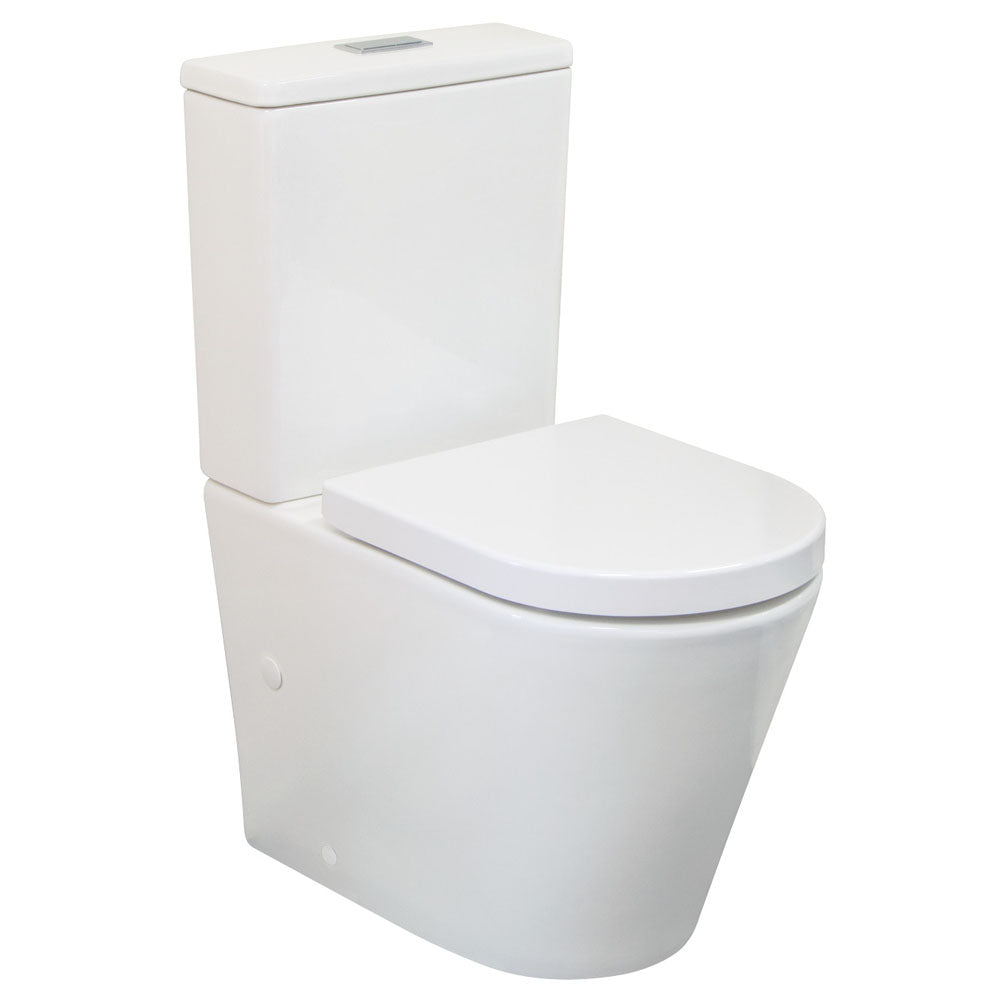 Isabella Back-to-Wall Toilet Suite, Gloss White 