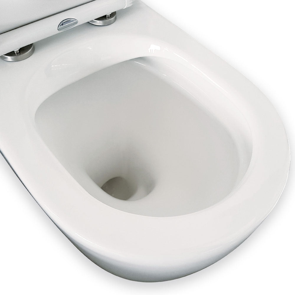 Isabella Back-to-Wall Toilet Suite, Gloss White 