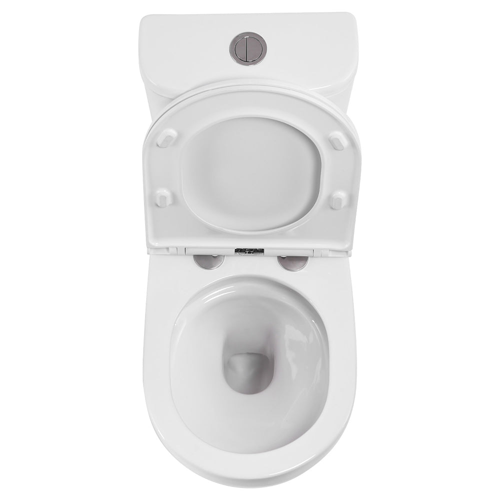 Petra Close-Coupled Toilet Suite, Right Skew Trap, Gloss White