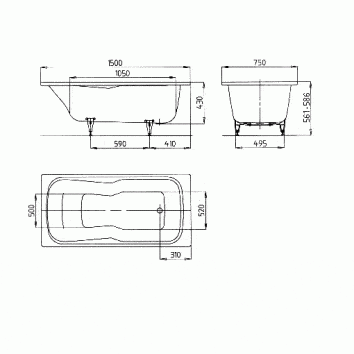 KALDEWEI - dyna set with overflow