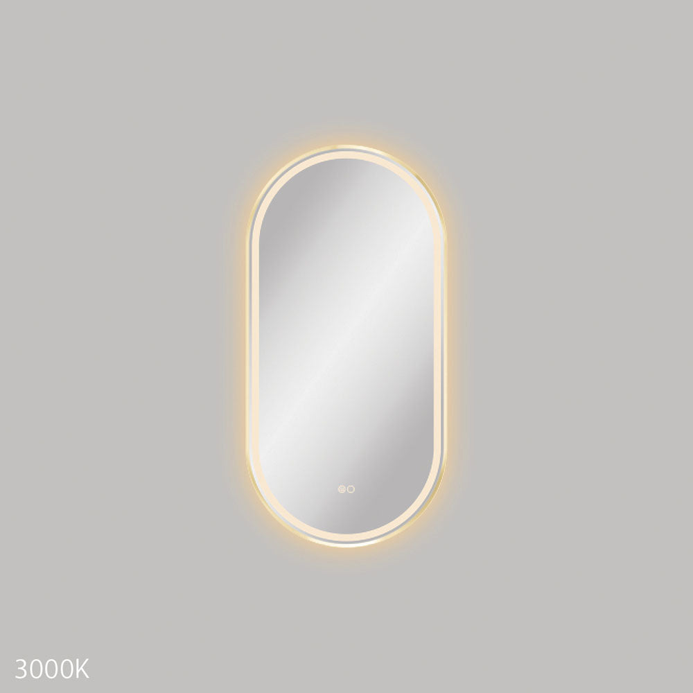 Empire LED Urban Brass Framed Mirror, 450 x 900mm